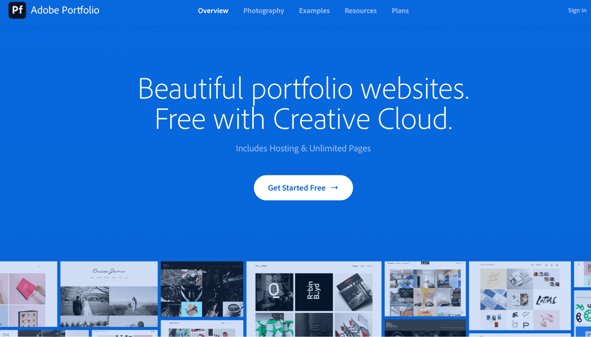 adobe portfolio example